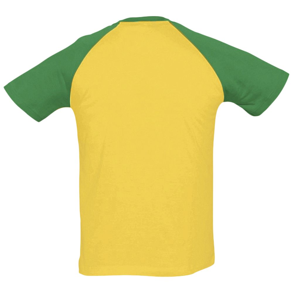 Футболка мужская двухцветная Funky 150, желтая с зеленым