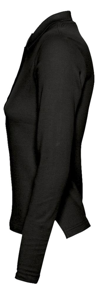 Рубашка поло женская с длинным рукавом Podium 210 черная
