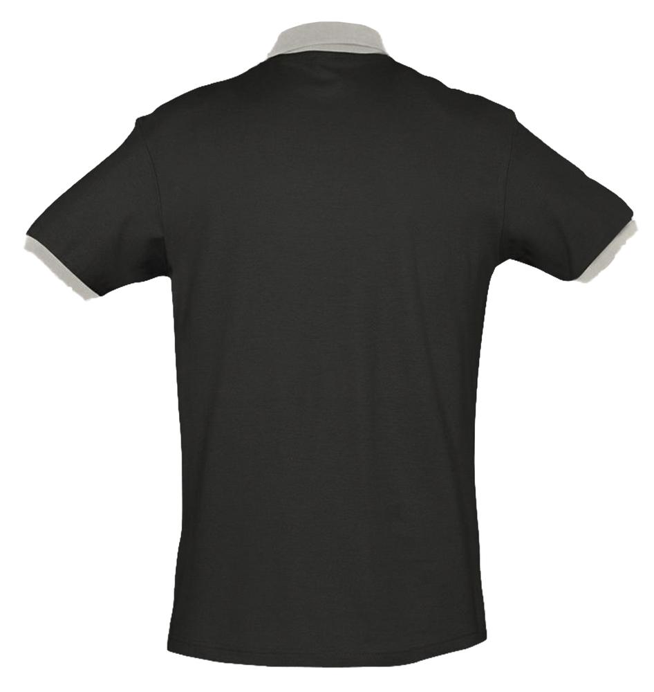 Рубашка поло Prince 190, черная с серым