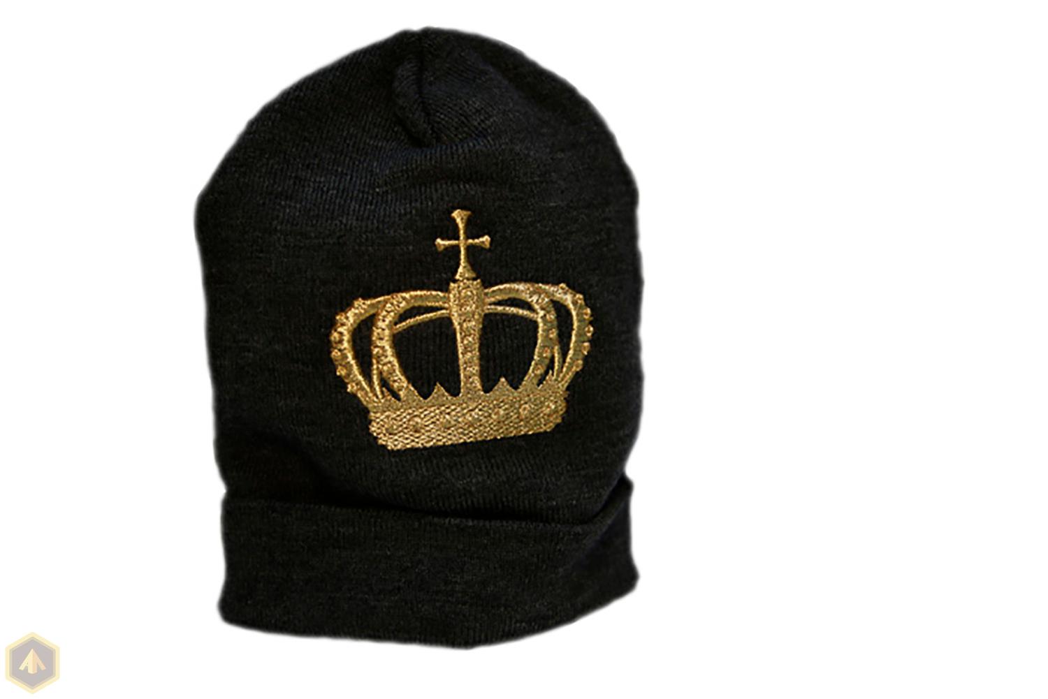 шапка черная с короной - 5-4